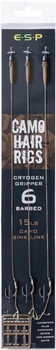 Przypon karpiowy ESP Camo Hair Rig Gripper