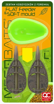 Koszyczek zanętowy Megabaits Flat Feeder Foremką Soft Mould