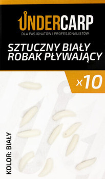 Sztuczne robaki Undercarp Biały robak pływający
