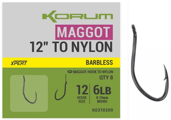 Hak Korum Maggot Hook to Nylon