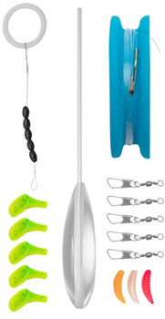 Zestaw z plecionką agrafkami stoperami i spirulino Zebco Ready2Fish